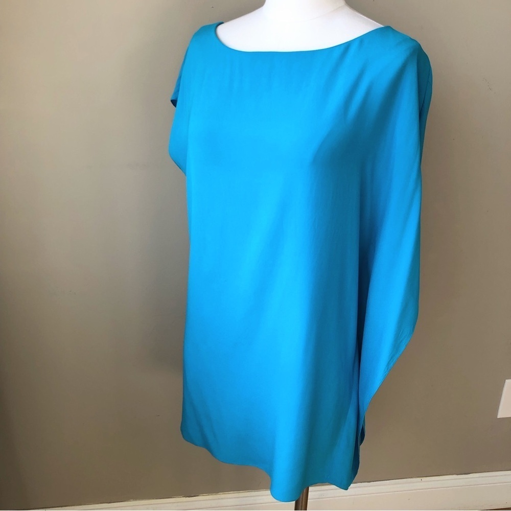 Ramy Brook Blue Silk Asymmetrical Mini Dress XS
